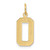 Image of 14K Yellow Gold Casted Medium Polished Number 0 Pendant