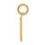 Image of 14K Yellow Gold Casted Small Polished Number 0 Charm