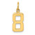 Image of 14K Yellow Gold Casted Small Polished Number 8 Charm