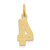 Image of 14K Yellow Gold Casted Small Shiny-Cut Number 4 Charm