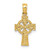 Image of 14K Yellow Gold Celtic Cross w/ Eternity Circle Pendant C4249