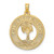 Image of 14K Yellow Gold Charleston Round Frame w/ Palm Tree Pendant
