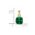 Image of 14K Yellow Gold Checkerboard Created Emerald and Diamond Pendant