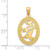 Image of 14K Yellow Gold Chinese Happiness Symbol In Oval Frame Pendant