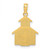 Image of 14K Yellow Gold Church w/ Cross On Door Pendant