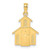 Image of 14K Yellow Gold Church w/ Cross On Door Pendant