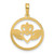 Image of 14K Yellow Gold Claddagh Circle Pendant D5231