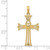 Image of 14K Yellow Gold Claddagh Cross Pendant C4243