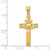 Image of 14K Yellow Gold Claddagh Cross Pendant D853