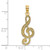 Image of 14K Yellow Gold Clef Note Pendant