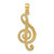 Image of 14K Yellow Gold Clef Note Pendant