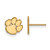 14K Yellow Gold Clemson University X-Small Post Earrings by LogoArt