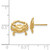 Image of 10mm 14K Yellow Gold Crab Stud Post Earrings