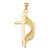 Image of 14K Yellow Gold Cross Polished Pendant