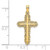 Image of 14K Yellow Gold Cross w/ Filigree Lace Trim Pendant