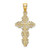 Image of 14K Yellow Gold Cross w/ Lace Trim Pendant