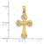 Image of 14K Yellow Gold Cross w/ Scroll Tips & Button Center Pendant