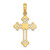 Image of 14K Yellow Gold Cross w/ Spade Shape Design On Edges Pendant