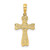 Image of 14K Yellow Gold Cross w/ Textured Heart Edges Design Pendant