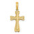 Image of 14K Yellow Gold Cross w/ Textured Heart Edges Design Pendant