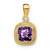 Image of 14K Yellow Gold Cushion Amethyst & Diamond Pendant PM3665-AM-001-YA