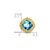 Image of 14K Yellow Gold Cushion Blue Topaz Chain Slide Pendant