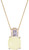 Image of 14K Yellow Gold Cushion Cut Lemon Quartz & Diamond Pendant (Chain NOT included)