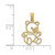 Image of 14K Yellow Gold Cut Out Teddy Bear Pendant K6439