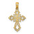 Image of 14K Yellow Gold Cut-Out Fancy Cross Pendant K8492