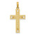 Image of 14K Yellow Gold Cut-Out Heart I Love Jesus Crucifix Pendant