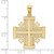 Image of 14K Yellow Gold Cut-Out Jerusalem Cross (Crusaders Cross) Pendant