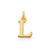 Image of 14K Yellow Gold Cutout Letter L Initial Charm