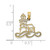 Image of 14K Yellow Gold Cut-Out Lighthouse w/ Water Pendant