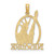 Image of 14K Yellow Gold Cut-Out New York w/ Statue Of Liberty Pendant C3074