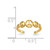 Image of 14K Yellow Gold Cutout Polished Peace Sign Toe Ring