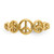 Image of 14K Yellow Gold Cutout Polished Peace Sign Toe Ring