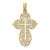 Image of 14K Yellow Gold Cut-Out Scroll Framed Cross Pendant