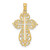 Image of 14K Yellow Gold Cut-Out Scroll Framed Cross Pendant
