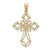 Image of 14K Yellow Gold Cut-Out Shapes Fancy Cross Pendant