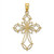 Image of 14K Yellow Gold Cut-Out Shapes Fancy Cross Pendant