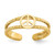 Image of 14K Yellow Gold Cutout Single Peace Sign Toe Ring