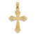 Image of 14K Yellow Gold Cut-Out Stripes Cross w/ Heart Pendant