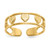 Image of 14K Yellow Gold Cutout Textured Heart Toe Ring