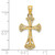 Image of 14K Yellow Gold Cut-Out w/ Round Edges Cross Pendant