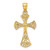 Image of 14K Yellow Gold Cut-Out w/ Round Edges Cross Pendant