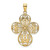 Image of 14K Yellow Gold Cut-Out w/ Rounded Tips Filigree Cross Pendant