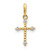 Image of 14K Yellow Gold CZ Childrens Cross Pendant YC1117