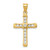 Image of 14K Yellow Gold CZ Cross Pendant