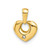 Image of 14k Yellow Gold CZ Heart Pendant XCH419