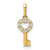 Image of 14k Yellow Gold CZ Key Dangle Pendant